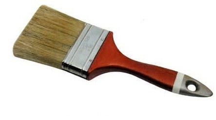 Spazzola da pittura a doppio bollito bianca con maniglia di plastica per artisti