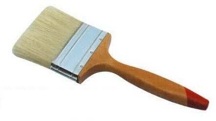 Pennello per pittura con setole bianche sbiancate