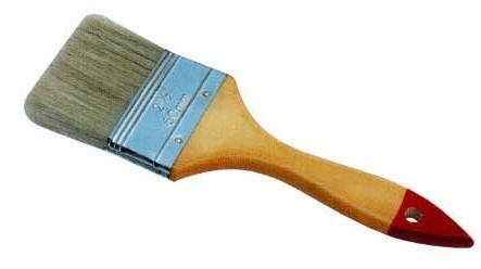 Pennello bianco a setole morbide per la pittura di recinzioni