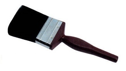 Pennello in setola nera da 6 mm Manico in legno laccato