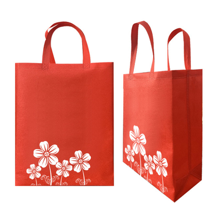 Le borse non tessute non tessute rosse del cliente di Carry Bags 80g hanno personalizzato