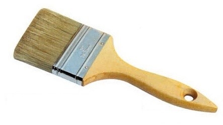 Pennello per casa in setola bianca da 4 pollici con manico in legno laccato