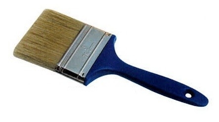 Pennello per pittura in muratura con setole bianche a doppia bollitura