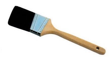 Manico in legno Pennello per vernice a setole fini nere morbide a doppia cottura