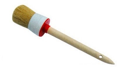 Pennelli per pittura a gesso con setole bianche OEM Pennello per cera per mobili