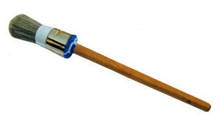 Pennello a gesso tondo con trucioli cavi Filamento di poliestere Manico in legno laccato