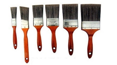Set di pennelli per trucioli con setole di pennello in setola contrassegnata in poliestere nero