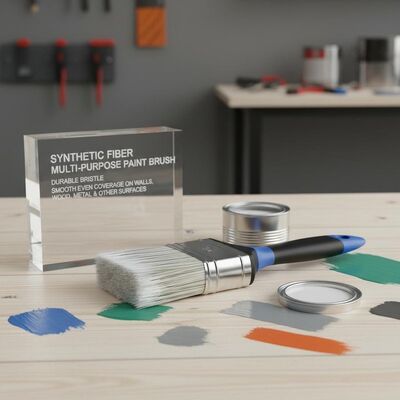 Spazzola di verniciatura a fibre sintetiche multiuso Brusta resistente progettata per una copertura uniforme e liscia sui muri Legno Metallo e altre superfici